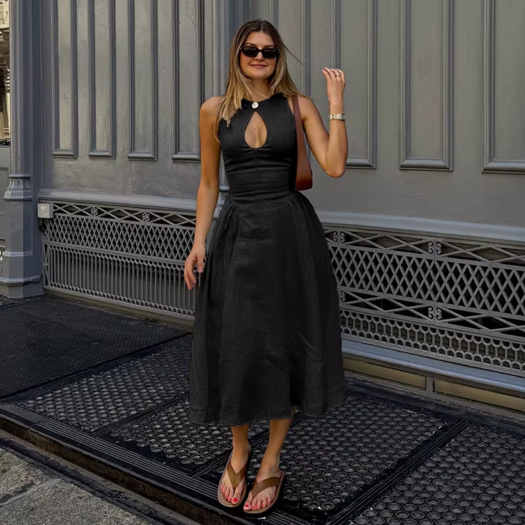 Giulia™ Linen Dress with 2 handy pockets
