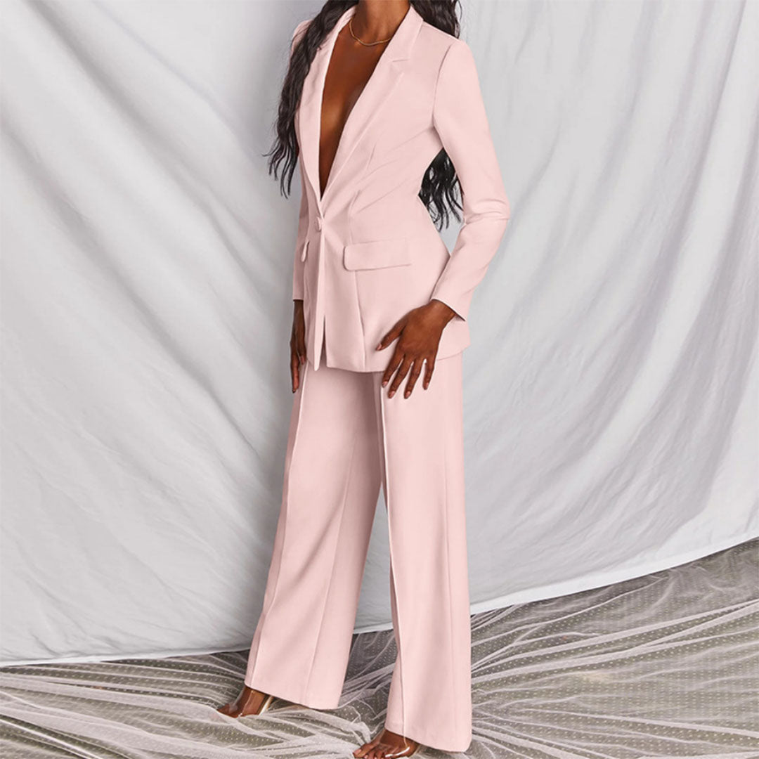 Fontaine™ | Hayley – Ensemble tailleur blazer et pantalon chic
