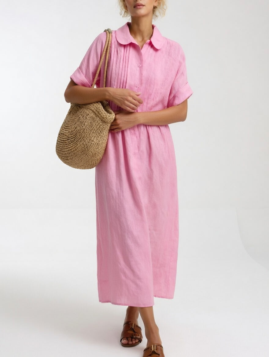 Lysandra™ | Flowing Long Shirt Dress