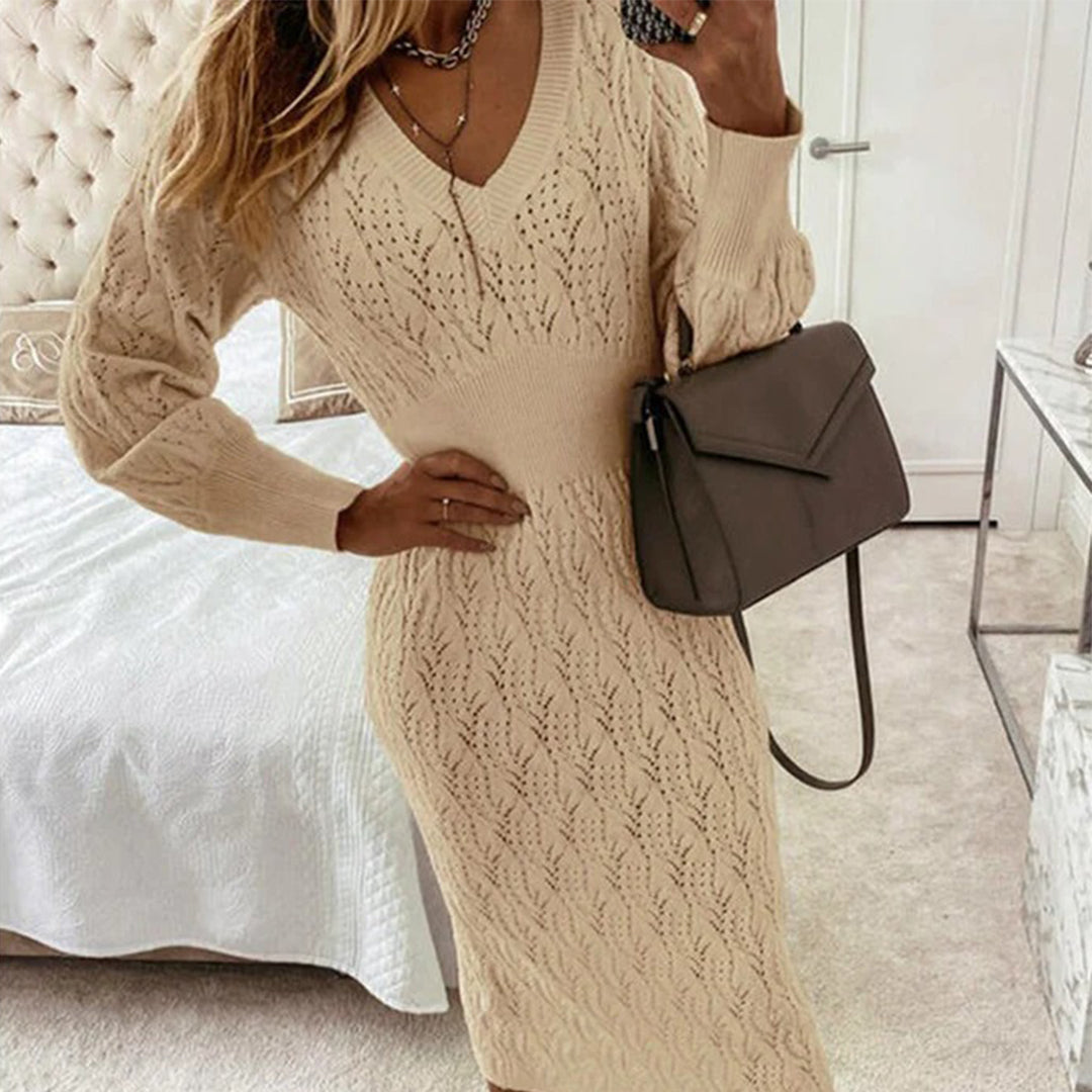 Fontaine™ | Amara – Robe midi en maille texturée