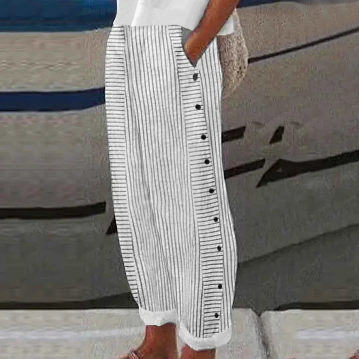 Chloe™ Seabreeze Stripe Button Trousers