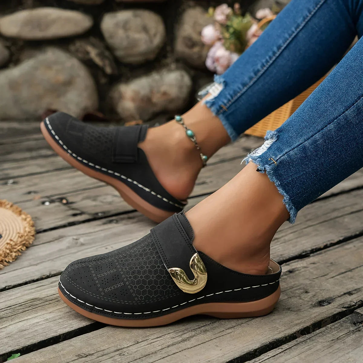 Caprielle™ | Chic Supportive Wedge Sandals