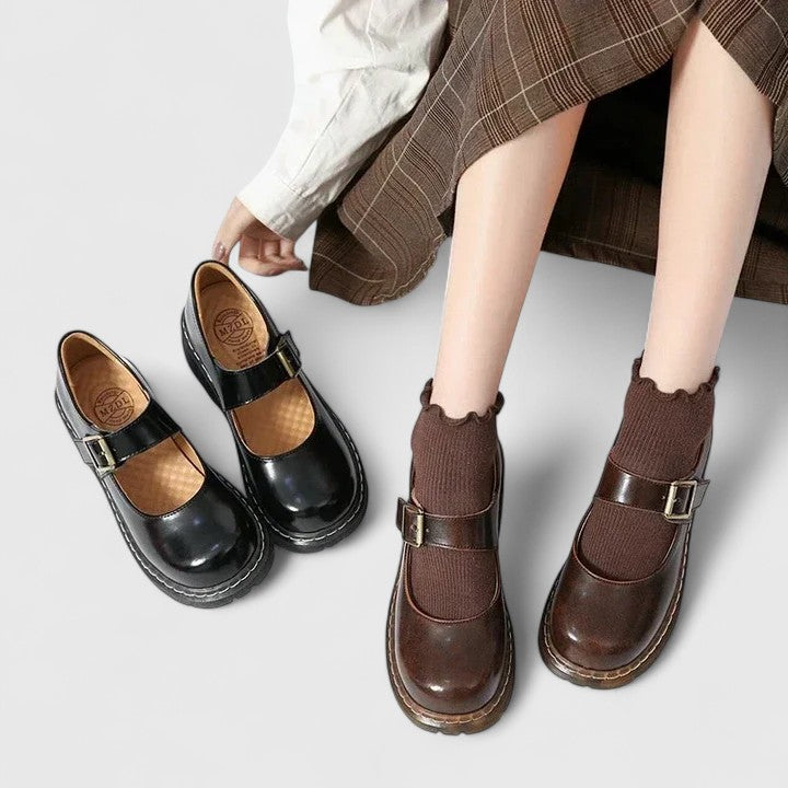 FONTAINE | Babies Plateforme Cuir Aveline