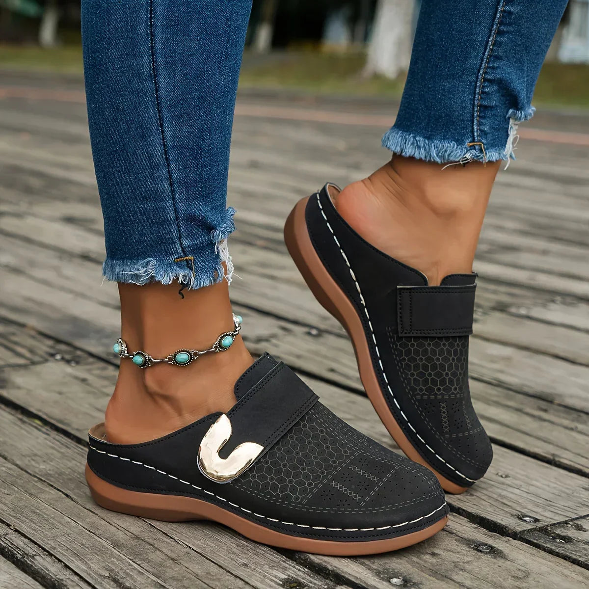 Caprielle™ | Chic Supportive Wedge Sandals