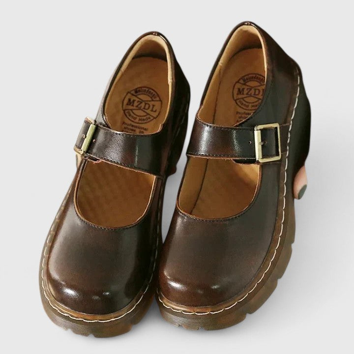 FONTAINE | Babies Plateforme Cuir Aveline