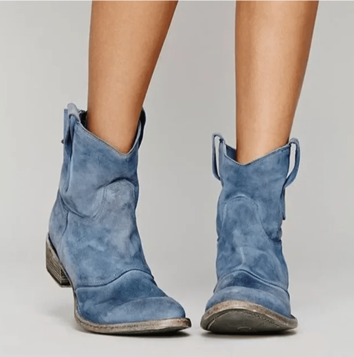 FONTAINE | Bottines Western Suédine Élina