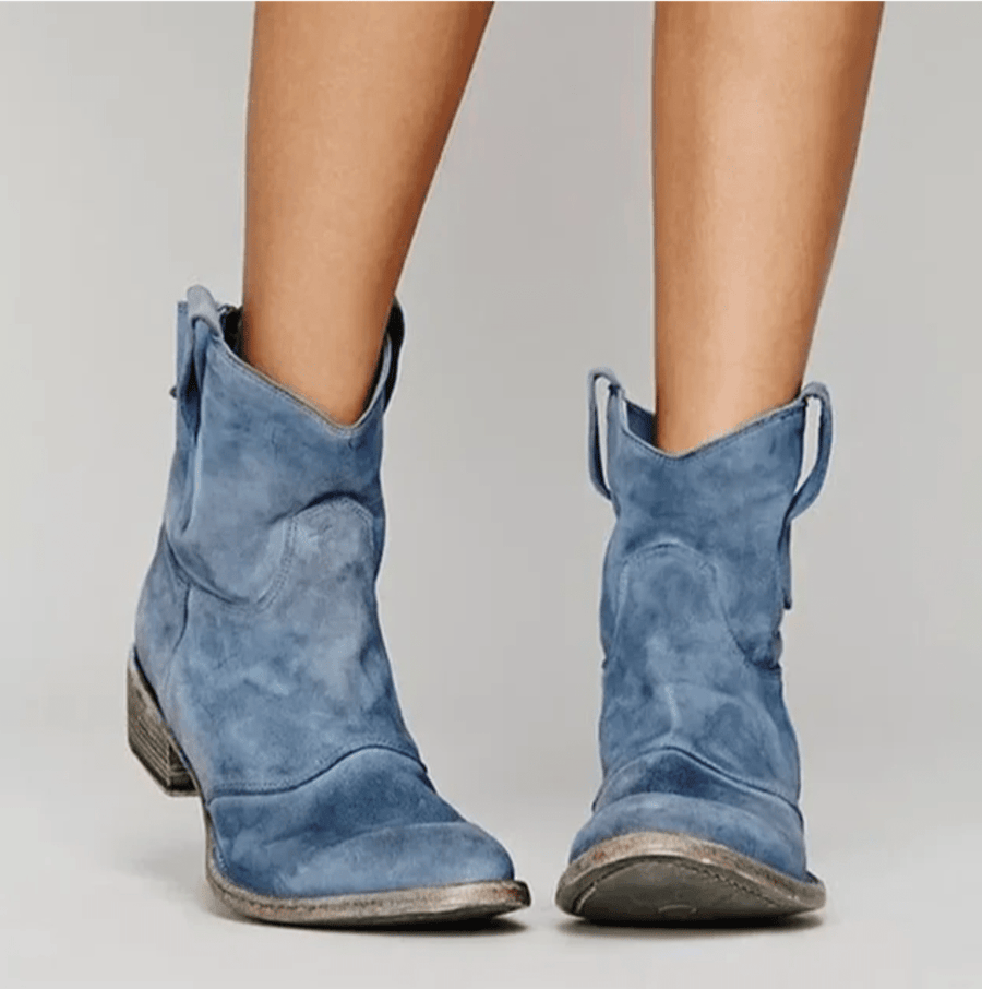 FONTAINE | Bottines Western Suédine Élina