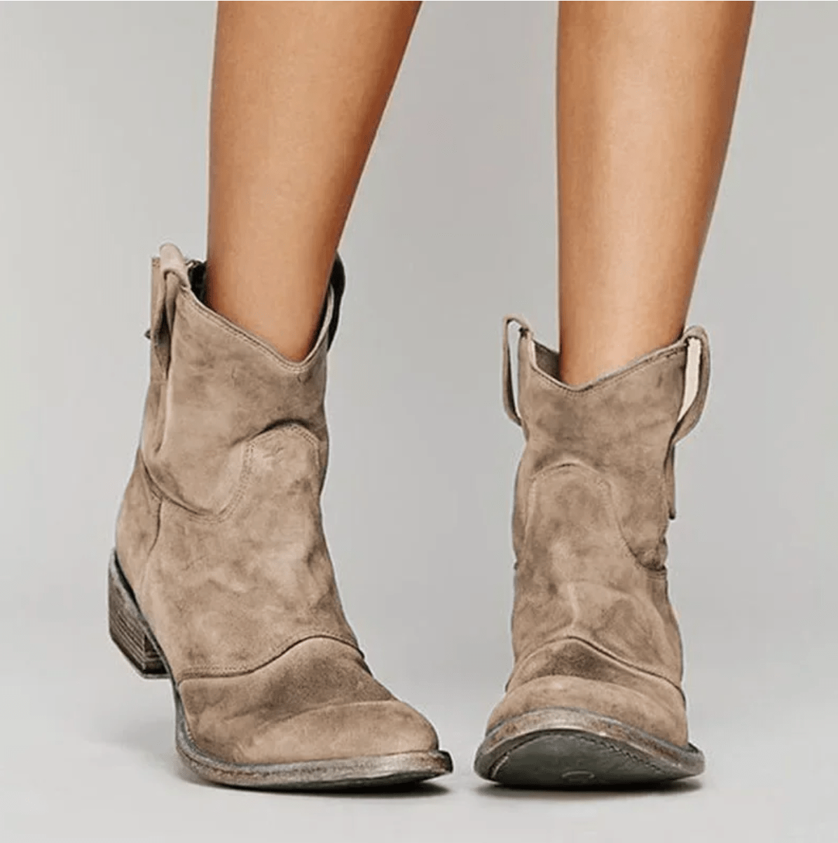 FONTAINE | Bottines Western Suédine Élina