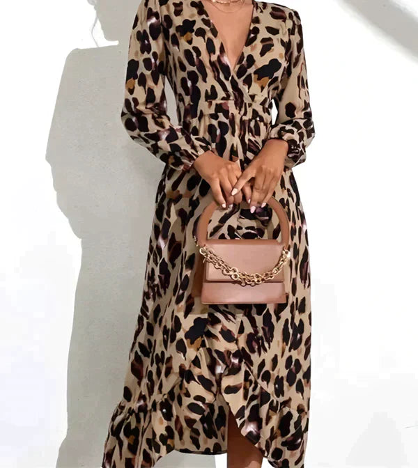 Lisandra™ - V-neck Wrap Dress