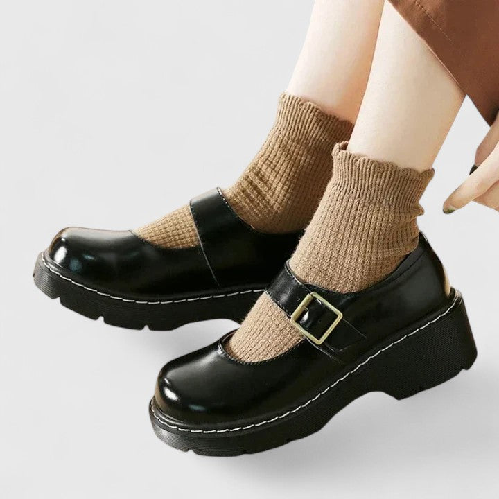 FONTAINE | Babies Plateforme Cuir Aveline
