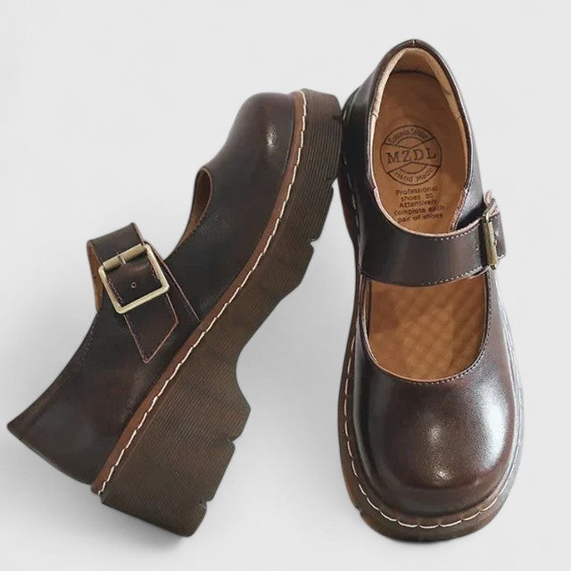 FONTAINE | Babies Plateforme Cuir Aveline