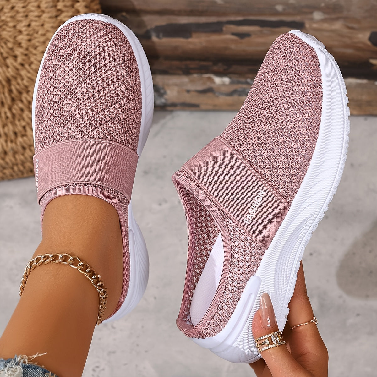 FONTAINE | Baskets Mules Mesh Respirant Nicole