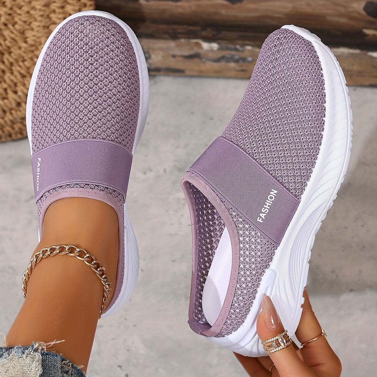 FONTAINE | Baskets Mules Mesh Respirant Nicole
