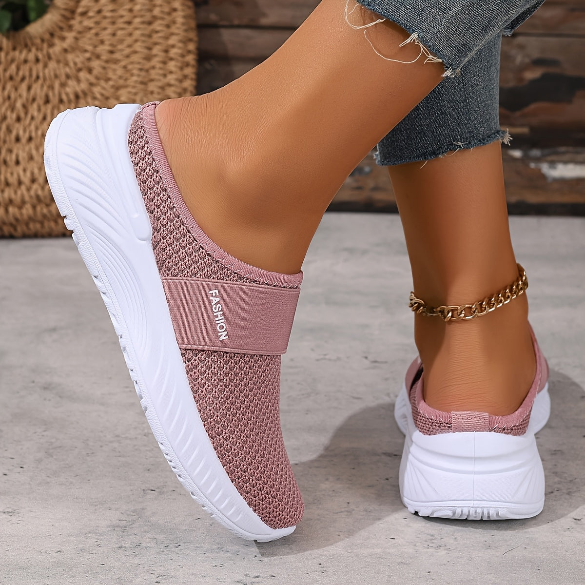 FONTAINE | Baskets Mules Mesh Respirant Nicole
