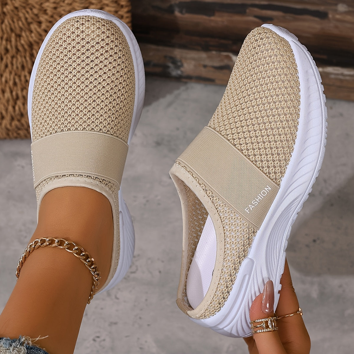 FONTAINE | Baskets Mules Mesh Respirant Nicole