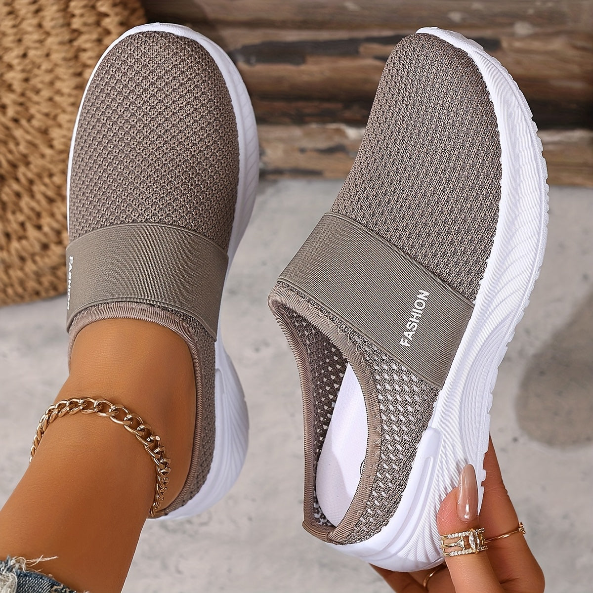 FONTAINE | Baskets Mules Mesh Respirant Nicole