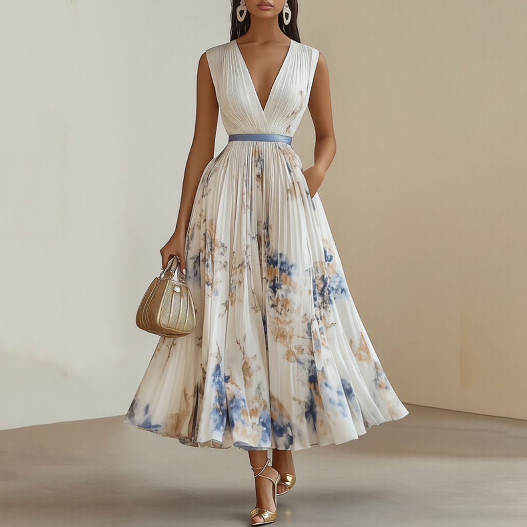 Lorelai™ | Elegant Pleated Maxi Dress