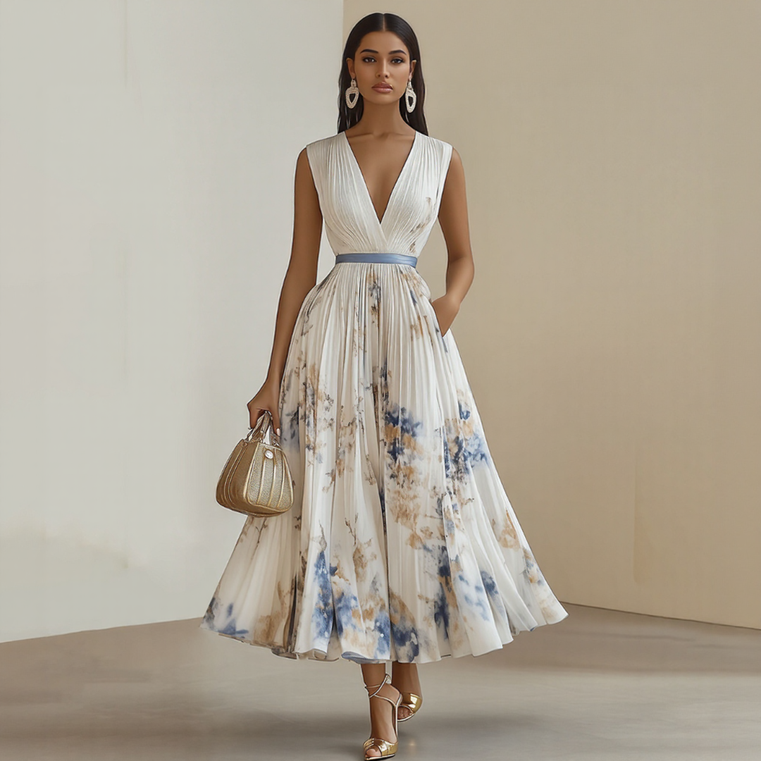 Lorelai™ | Elegant Pleated Maxi Dress