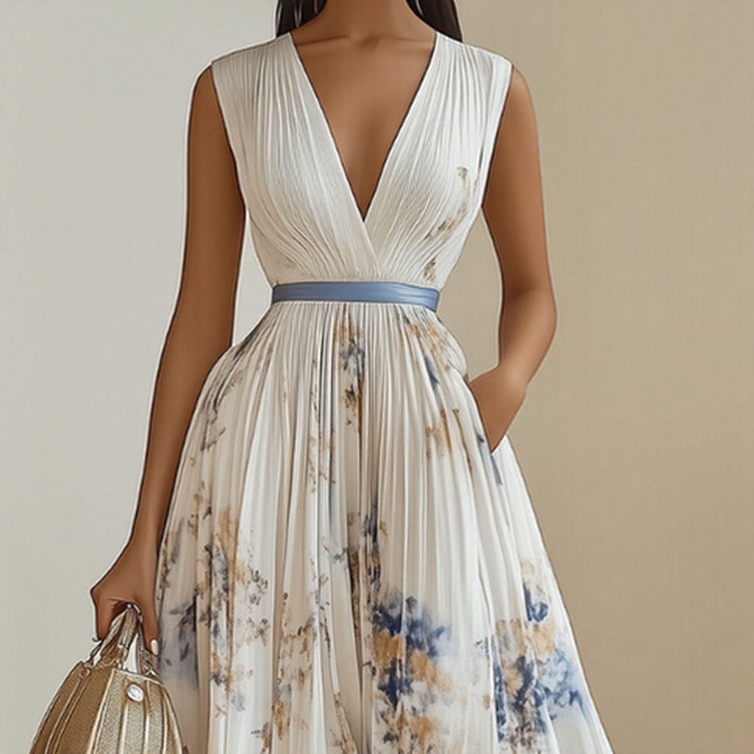 Lorelai™ | Elegant Pleated Maxi Dress