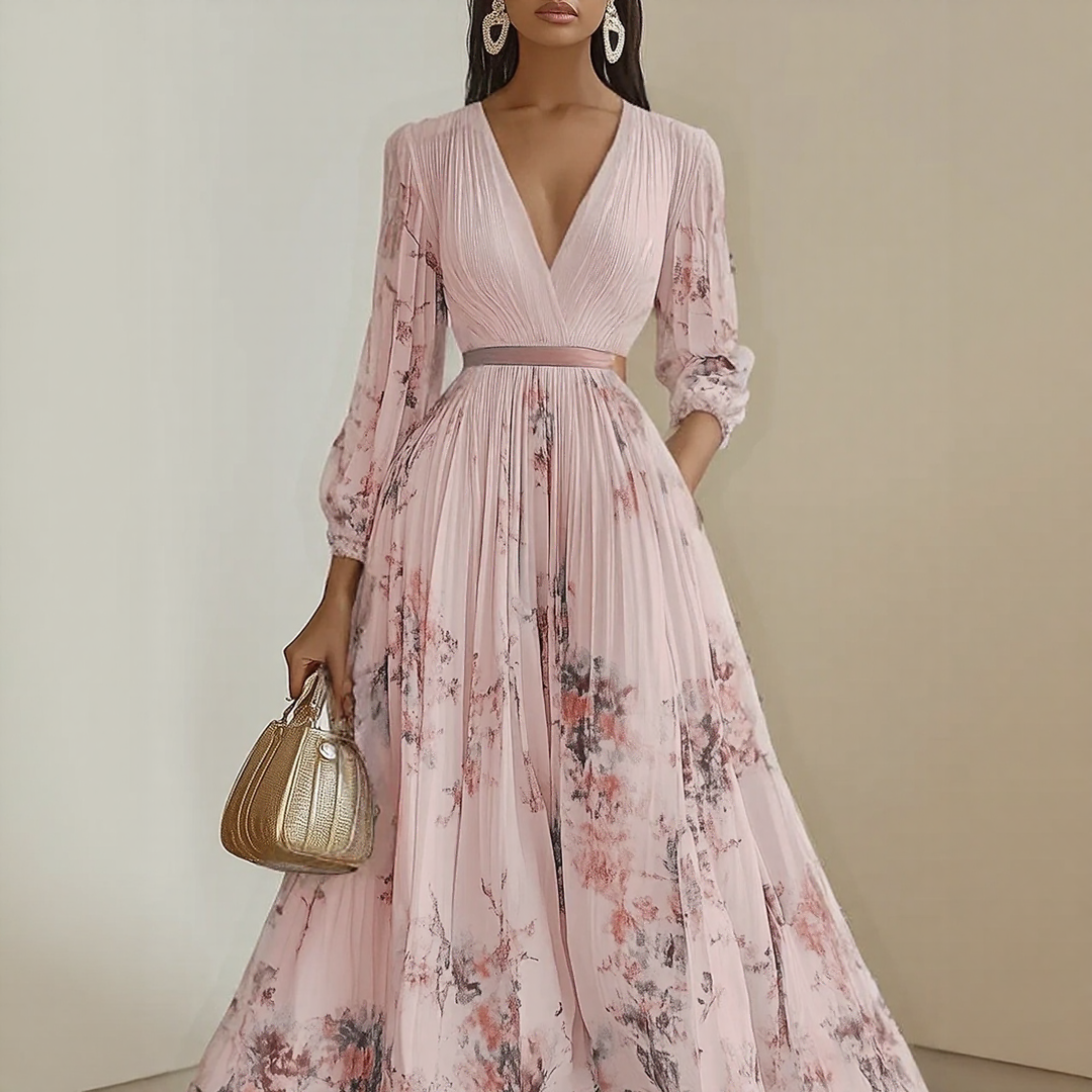 Lorelai™ | Elegant Pleated Maxi Dress