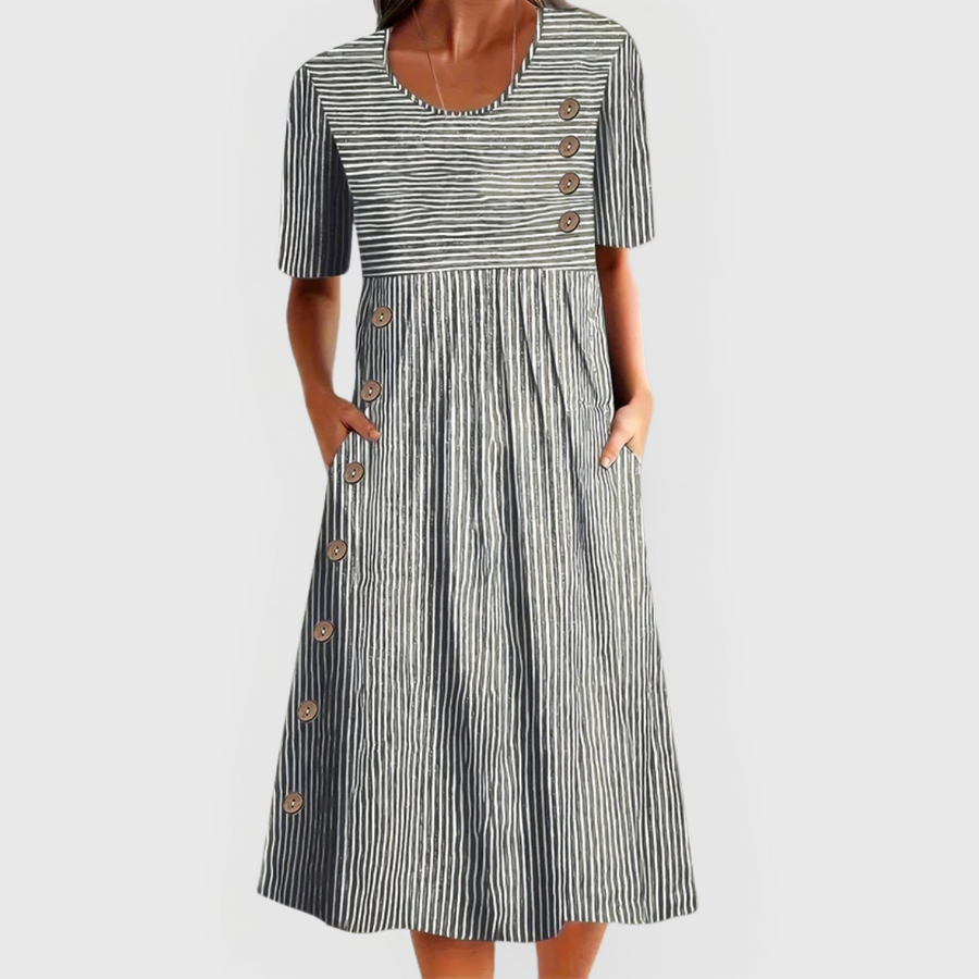 Fontaine™ | Jarna – Robe midi rayée