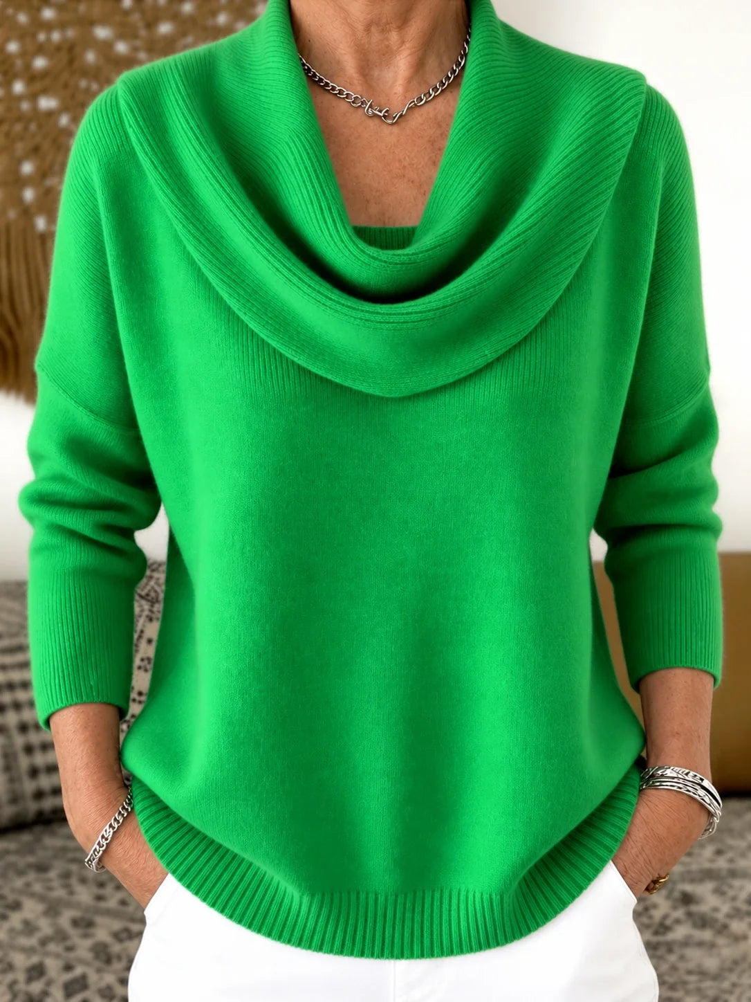 Vionne | Pull à col drapé