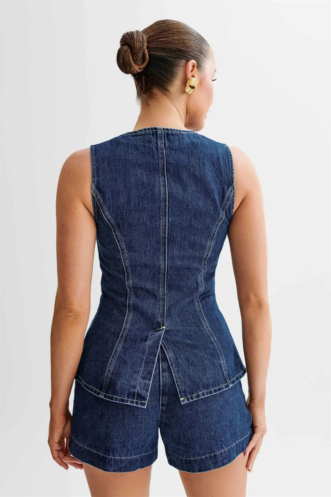 Fontaine™ | Luna – Ensemble denim deux pièces structuré