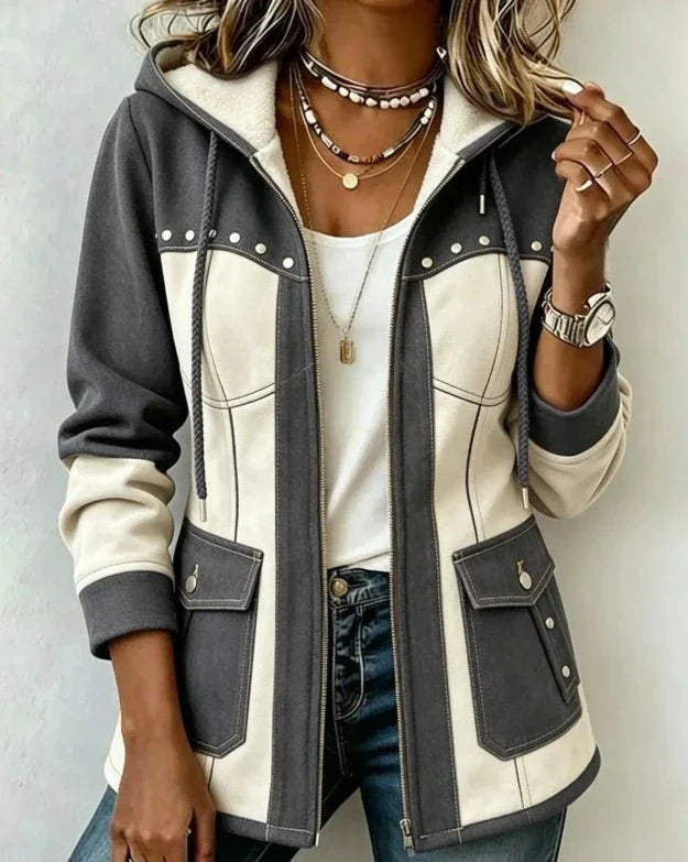 FONTAINE | Veste à Capuche Bi-Matière Véronique