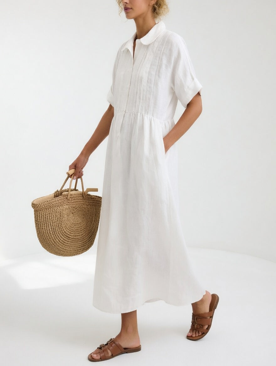 Lysandra™ | Flowing Long Shirt Dress