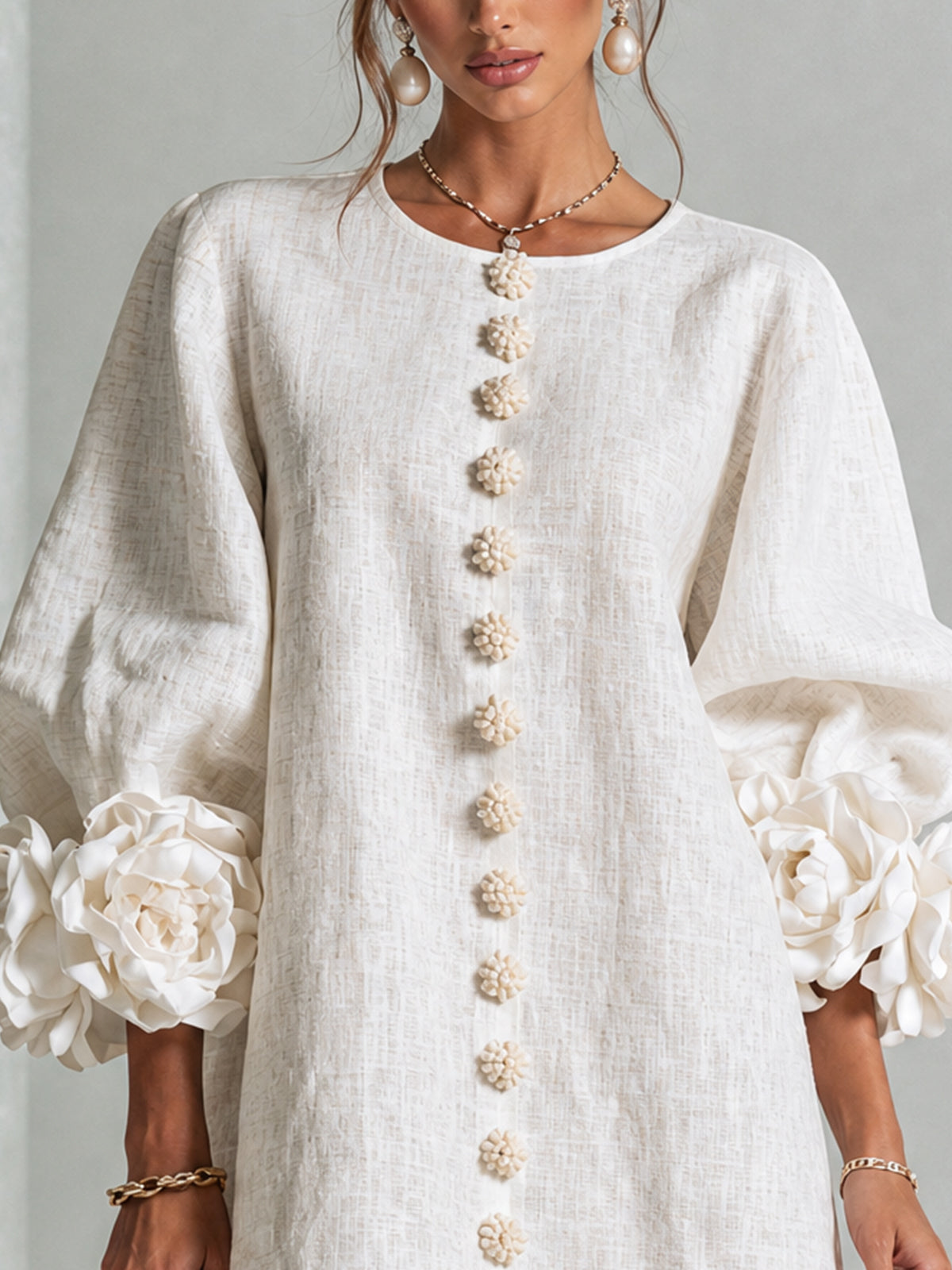Élodie | Robe Florale Boutonnée