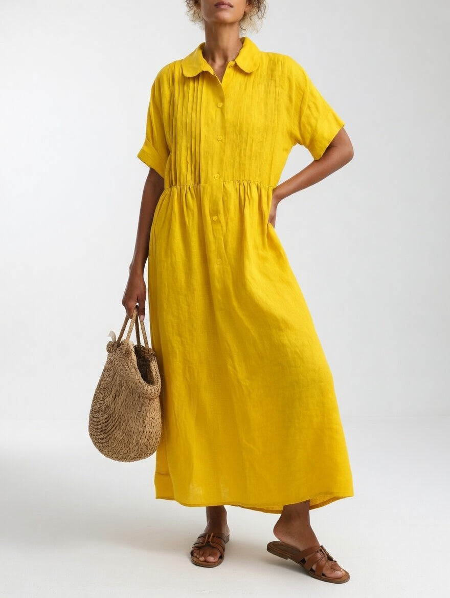 Lysandra™ | Flowing Long Shirt Dress