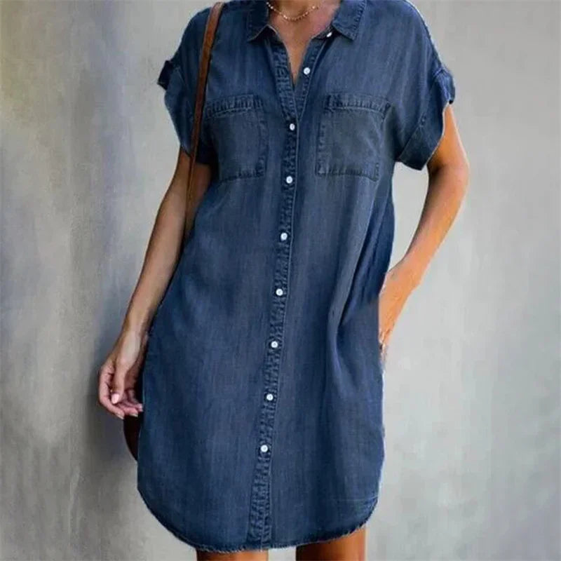 Fontaine™ | Dagen – Robe en jean légère et élégante