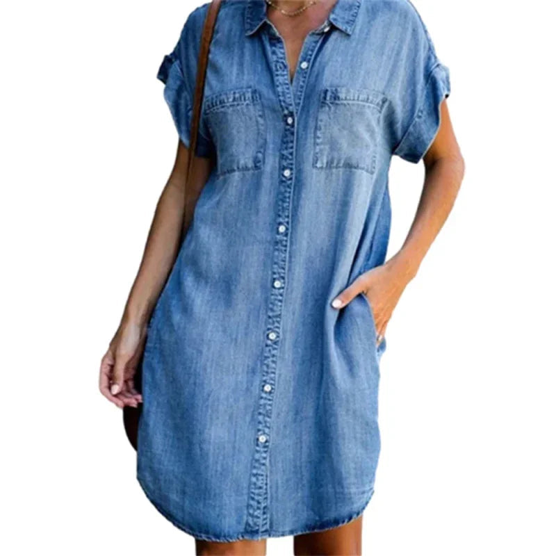 Fontaine™ | Dagen – Robe en jean légère et élégante