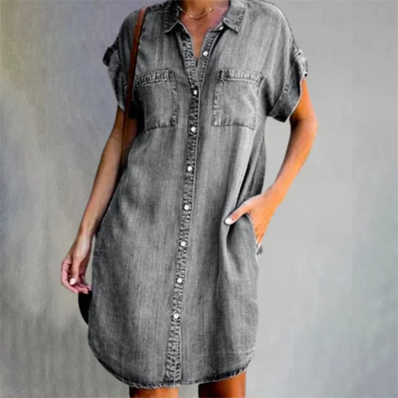 Fontaine™ | Dagen – Robe en jean légère et élégante