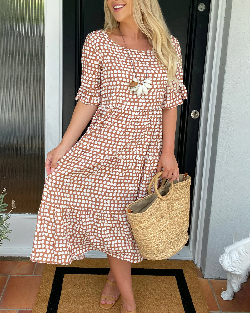 Cora™ A-Line Dotted Dress