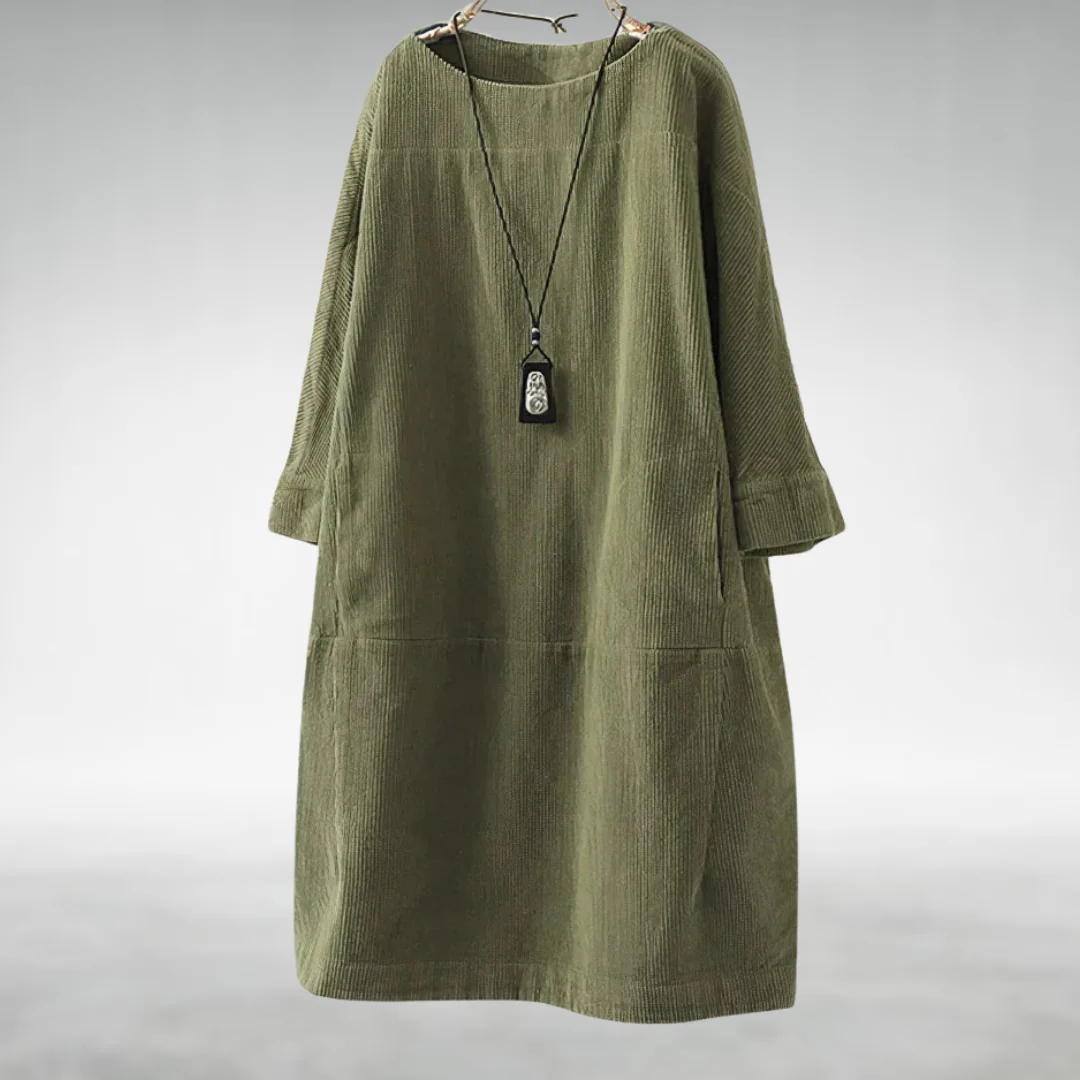 Anika™ Relaxed Corduroy Midi Dress