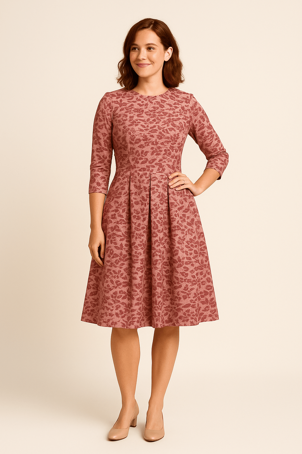 Joy™ | Floral A-Line Midi Dress