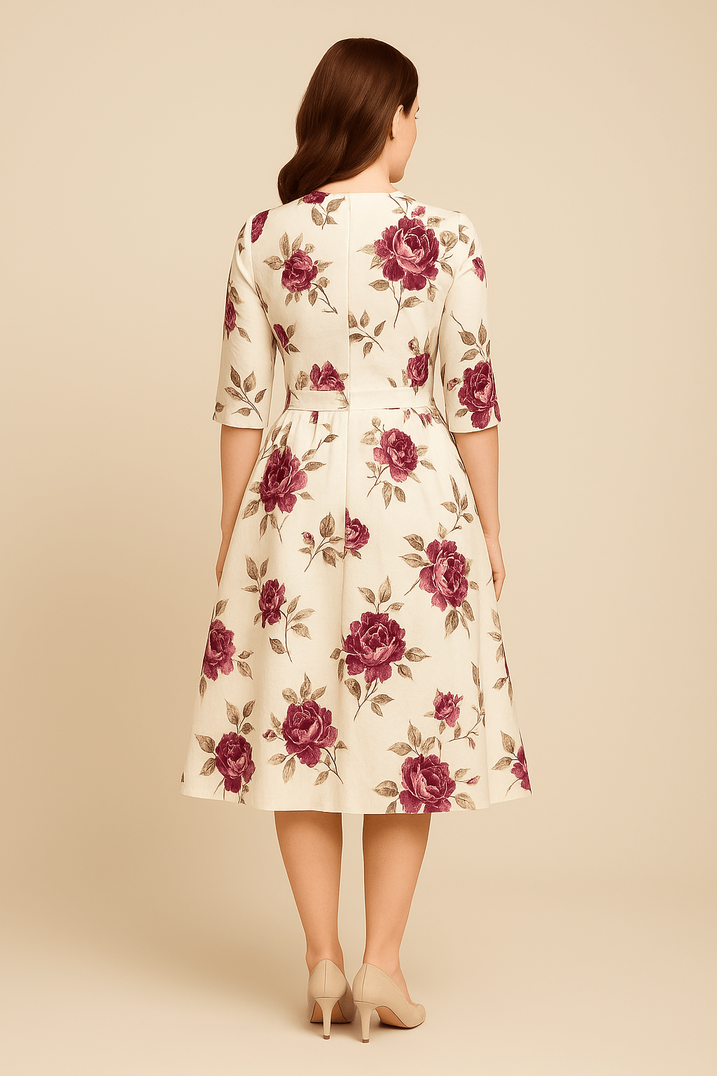 Joy™ | Floral A-Line Midi Dress