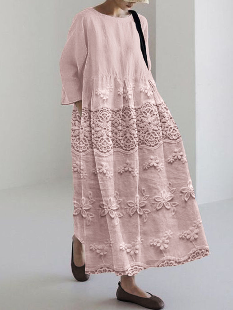 Ava™ Lace Printed Dress