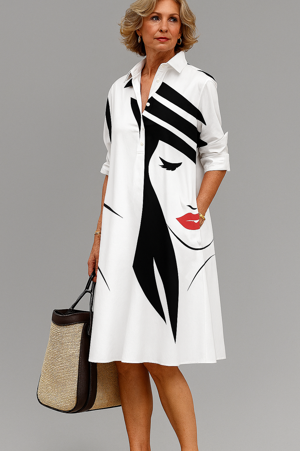 Fontaine™ | Yvette – Robe midi confortable