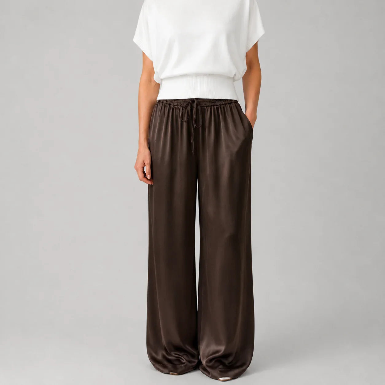 Pantalon en satin