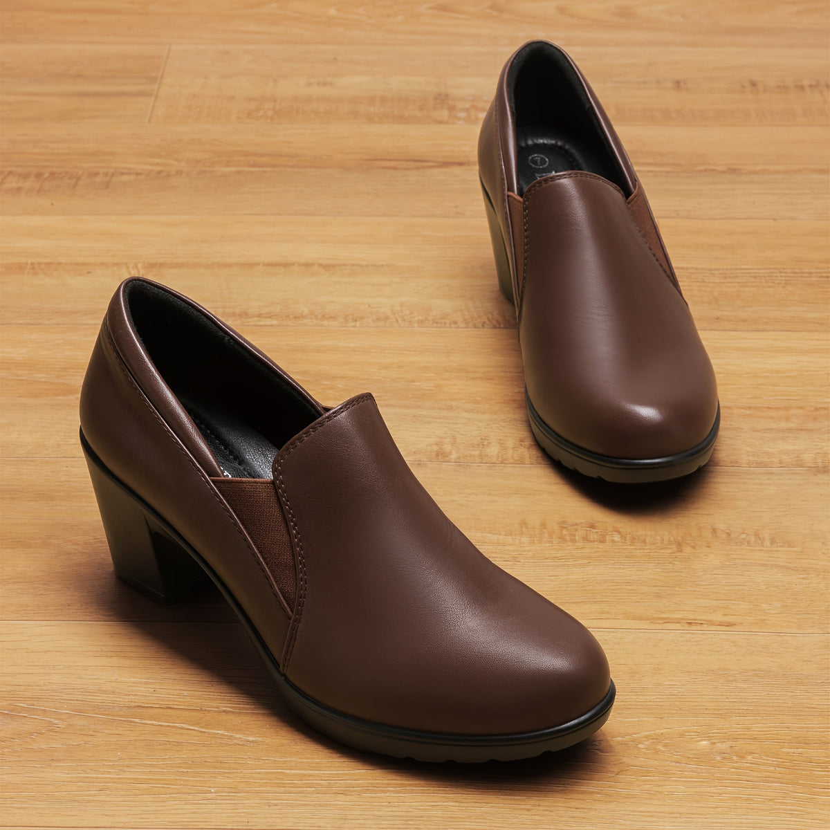FONTAINE | Mocassins à Talon Bloc Confort Margot