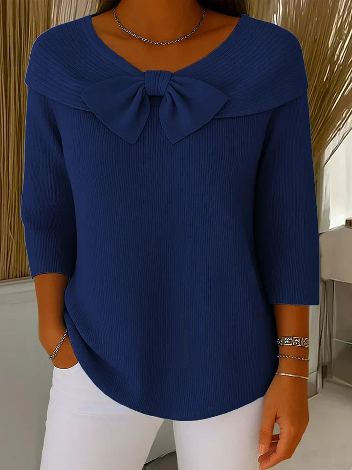 Julia | Elegant Knitted Top with Bow