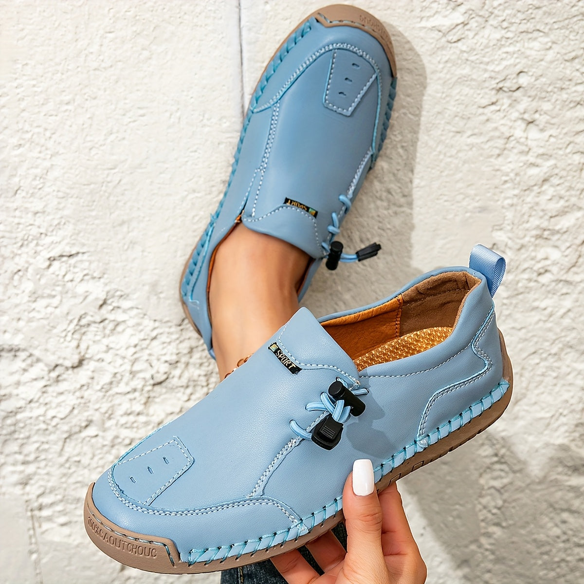 FONTAINE | Mocassins Confort Piqués Main Mathilde