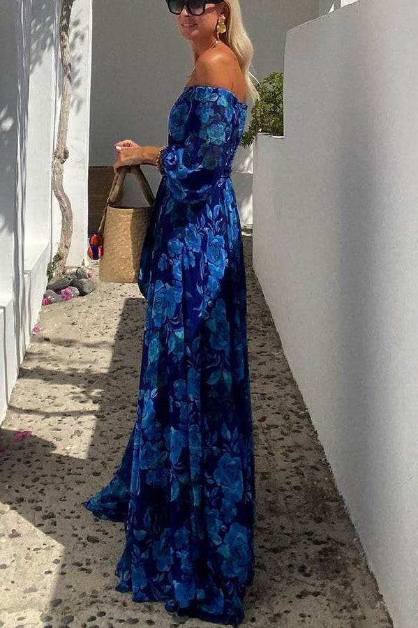 Blaire™ | Floral Off-Shoulder Maxi Dress