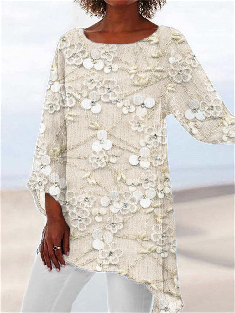 Violet™ Crystal Bloom Print Top