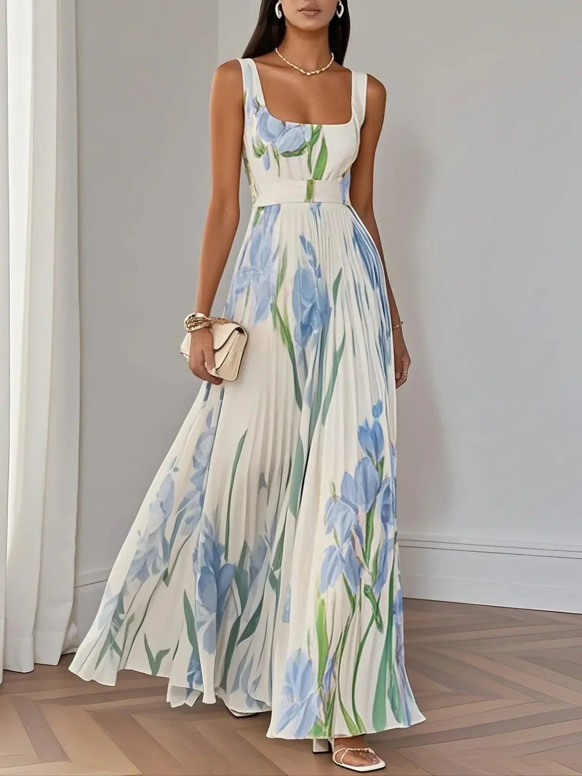 Bonnie™ | Elegant Pleated Maxi Dress