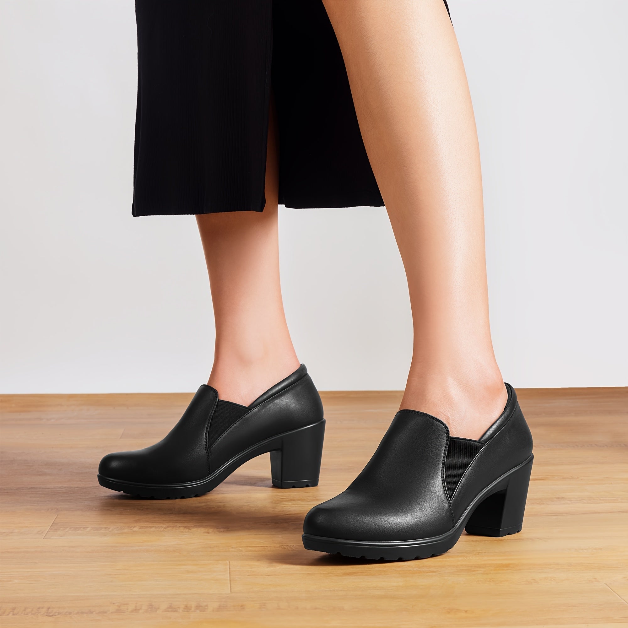 FONTAINE | Mocassins à Talon Bloc Confort Margot
