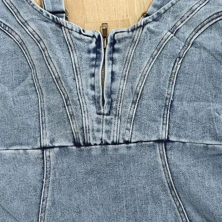 Aurora | Denim Dress with Adjustable Straps