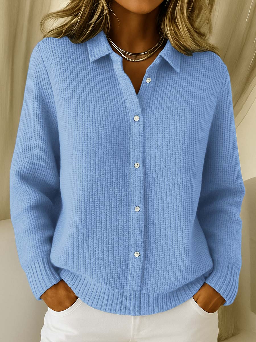 Camille | Cardigan en Maille Texturée Boutonné